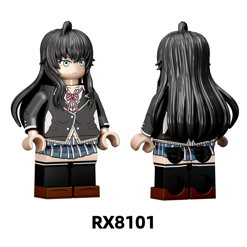 RX8301 Japanese Hatsune Miku Anime Dracule Higurashi Kagome Action Figure Building Blocks Decoration Children Gift