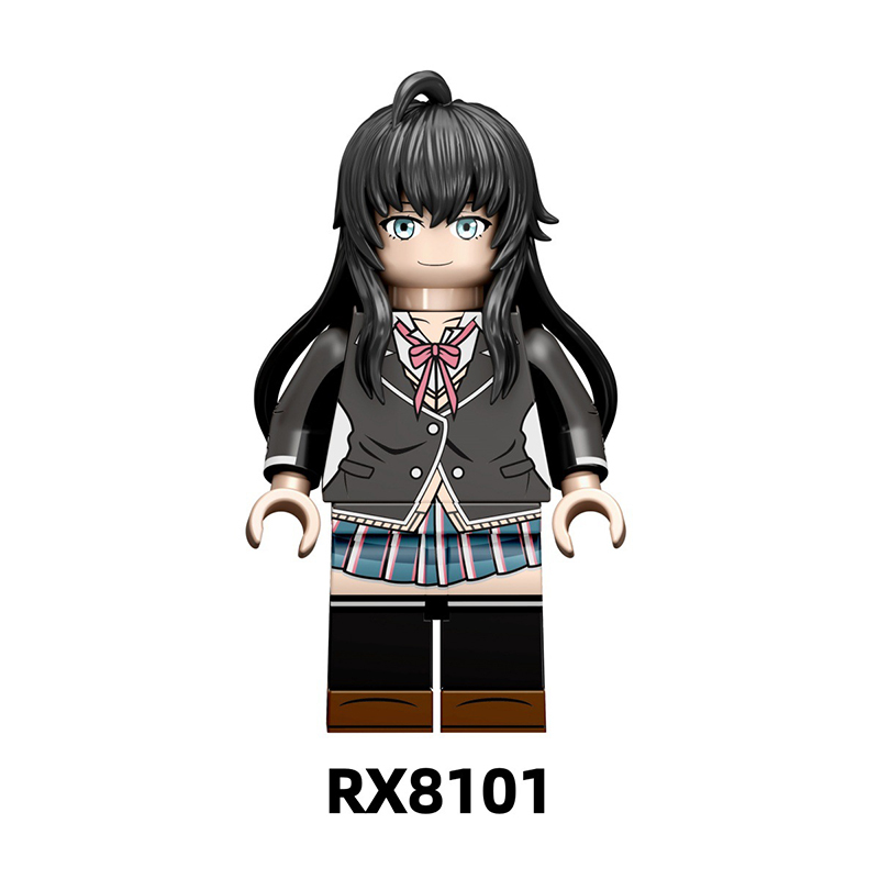 RX8301 Japanese Hatsune Miku Anime Dracule Higurashi Kagome Action Figure Building Blocks Decoration Children Gift