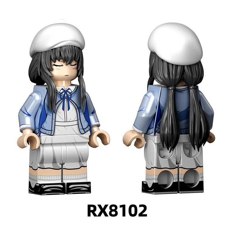 RX8301 Japanese Hatsune Miku Anime Dracule Higurashi Kagome Action Figure Building Blocks Decoration Children Gift