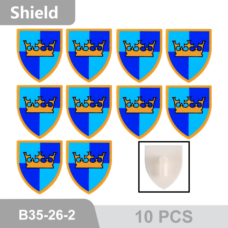 MOC Medieval Military Series Shield War Weapon Pack  Elk Building Blocks Soliders Action Figures Gun Accessories Brick Toys 3846