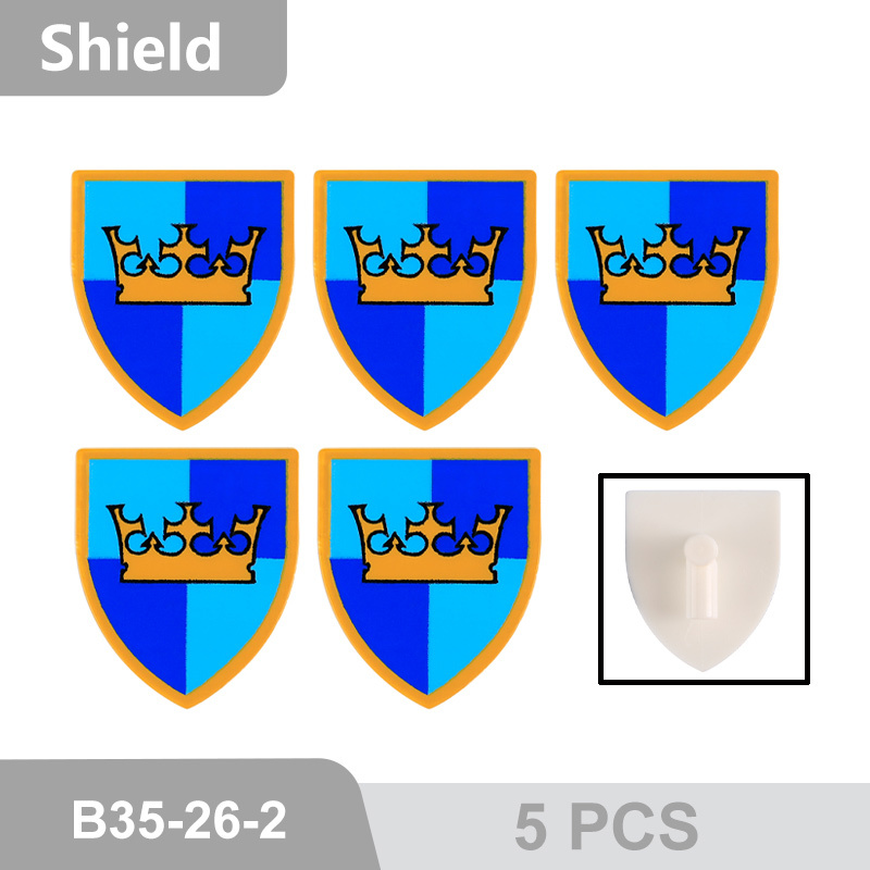 MOC Medieval Military Series Shield War Weapon Pack  Elk Building Blocks Soliders Action Figures Gun Accessories Brick Toys 3846