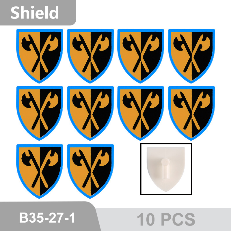 MOC Medieval Military Series Shield War Weapon Pack  Elk Building Blocks Soliders Action Figures Gun Accessories Brick Toys 3846