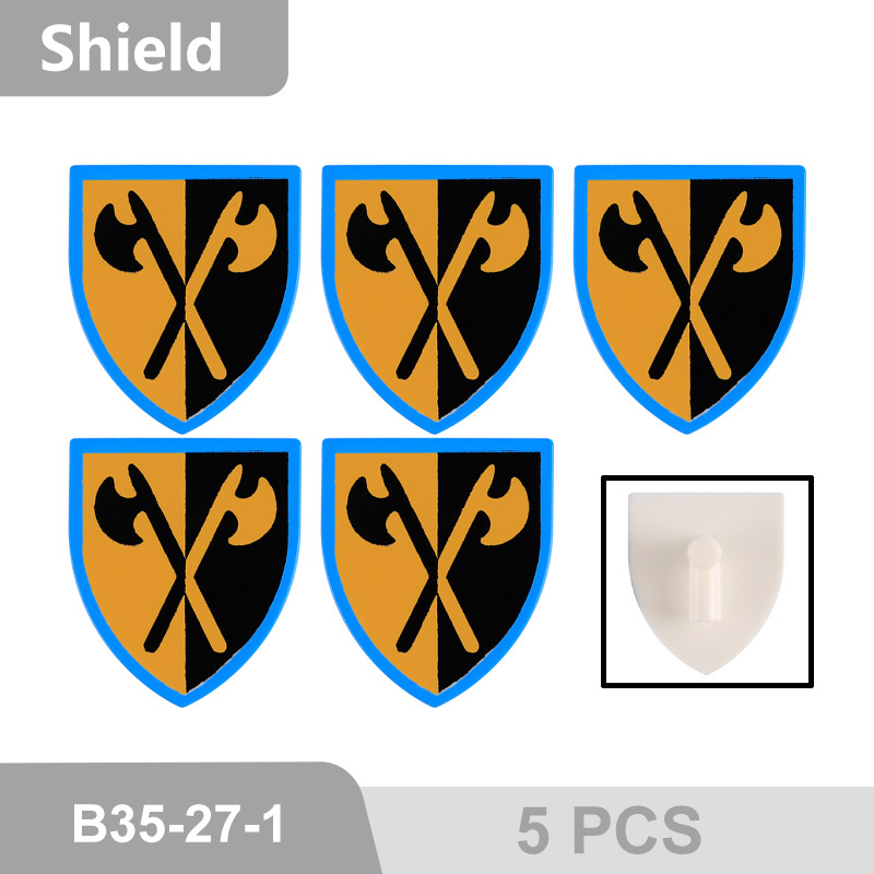 MOC Medieval Military Series Shield War Weapon Pack  Elk Building Blocks Soliders Action Figures Gun Accessories Brick Toys 3846