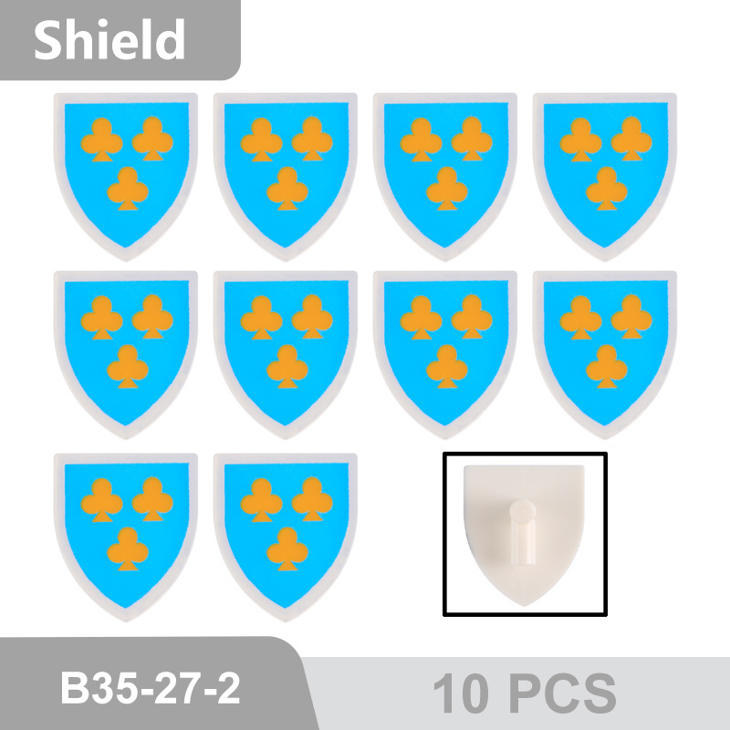 MOC Medieval Military Series Shield War Weapon Pack  Elk Building Blocks Soliders Action Figures Gun Accessories Brick Toys 3846