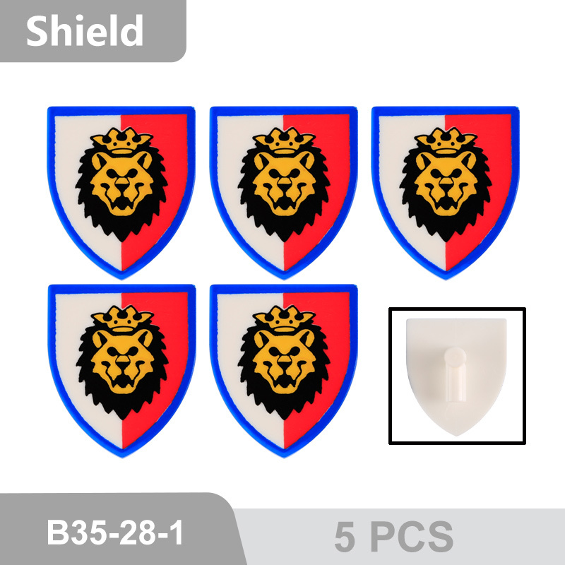 MOC Medieval Military Series Shield War Weapon Pack  Elk Building Blocks Soliders Action Figures Gun Accessories Brick Toys 3846