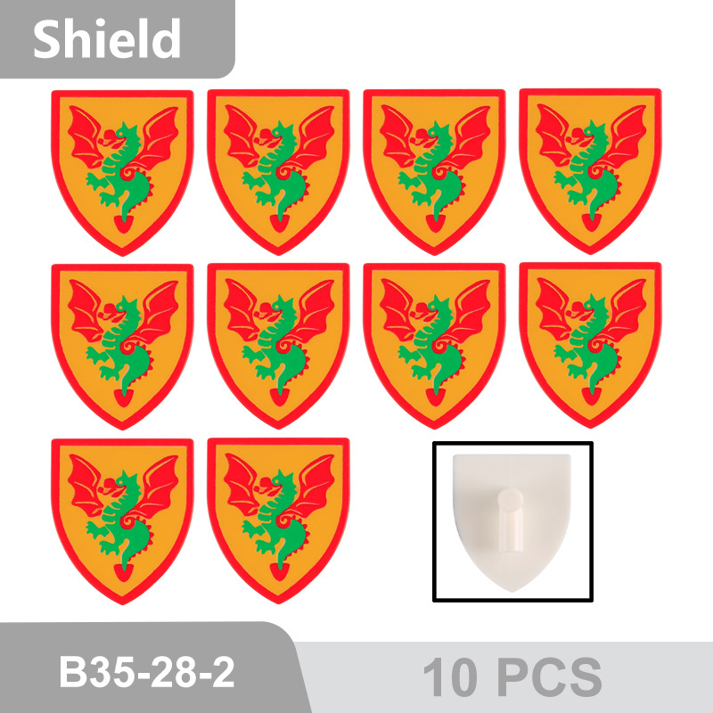MOC Medieval Military Series Shield War Weapon Pack  Elk Building Blocks Soliders Action Figures Gun Accessories Brick Toys 3846