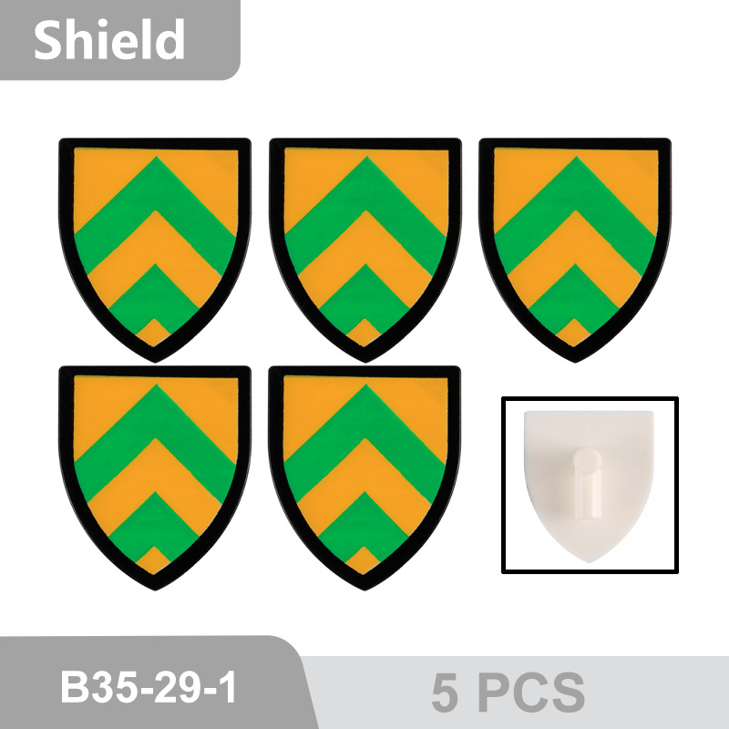 MOC Medieval Military Series Shield War Weapon Pack  Elk Building Blocks Soliders Action Figures Gun Accessories Brick Toys 3846