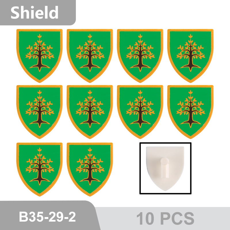 MOC Medieval Military Series Shield War Weapon Pack  Elk Building Blocks Soliders Action Figures Gun Accessories Brick Toys 3846