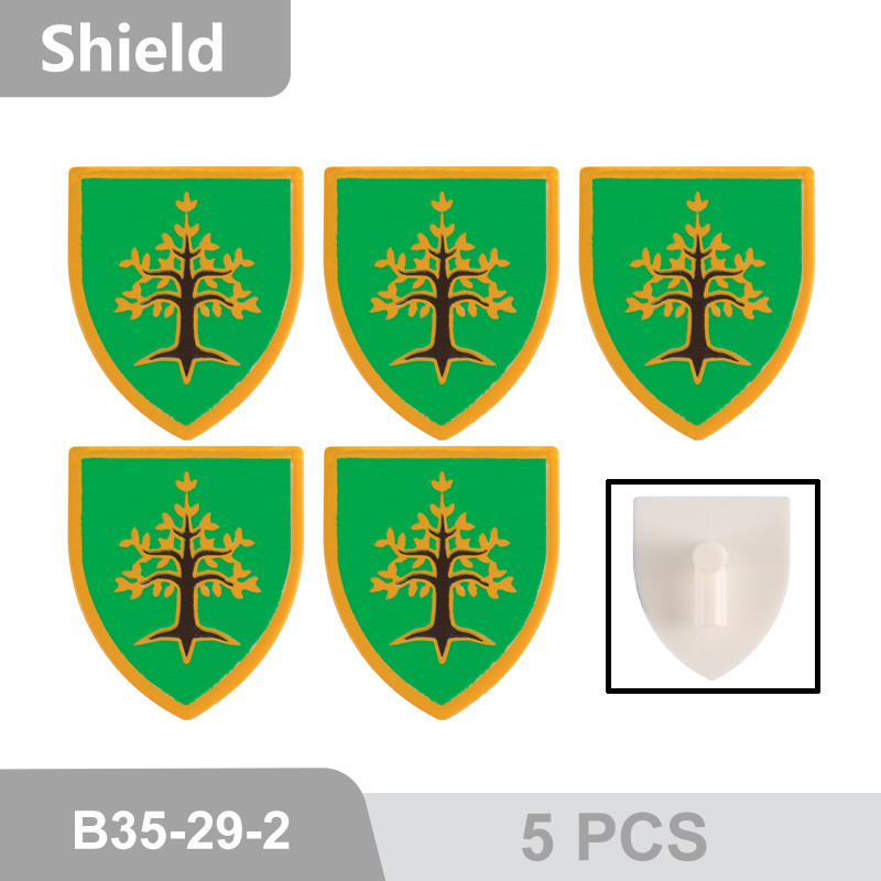 MOC Medieval Military Series Shield War Weapon Pack  Elk Building Blocks Soliders Action Figures Gun Accessories Brick Toys 3846
