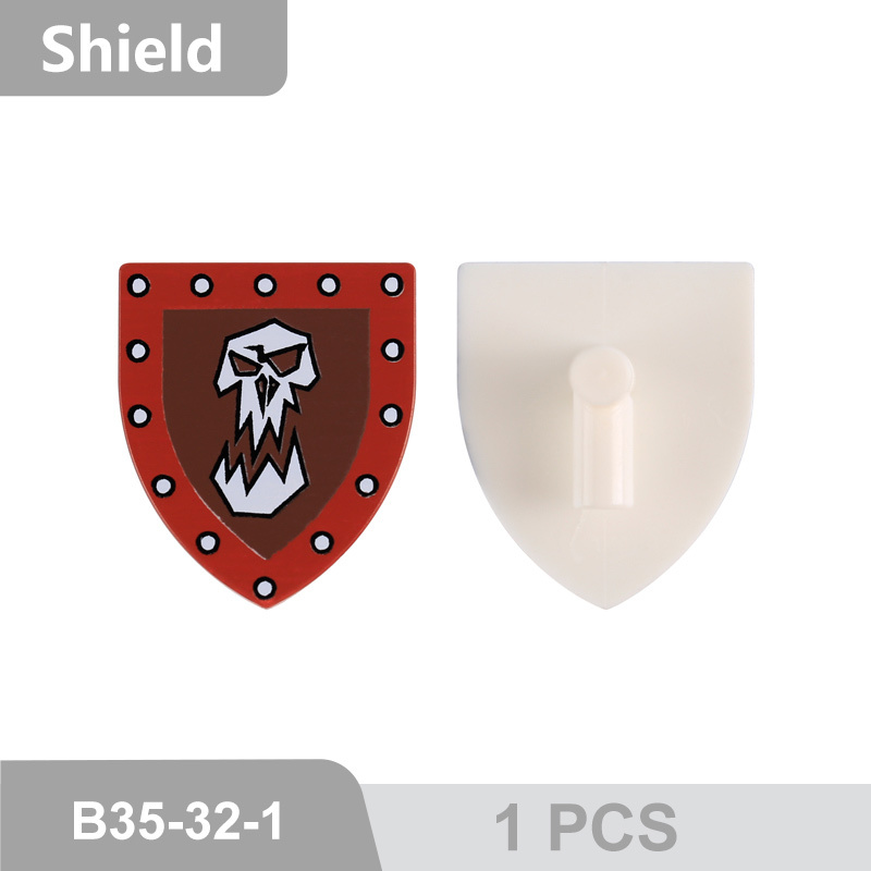 MOC Medieval Military Series Shield War Weapon Pack  Elk Building Blocks Soliders Action Figures Gun Accessories Brick Toys 3846