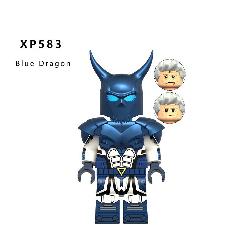 KT1079 American DC Marvel Movie Peacemaker Minifigs Building Blocks Blue Dragon Vigilante Emilia Harcourt Action Figures Model Children Toys Boys