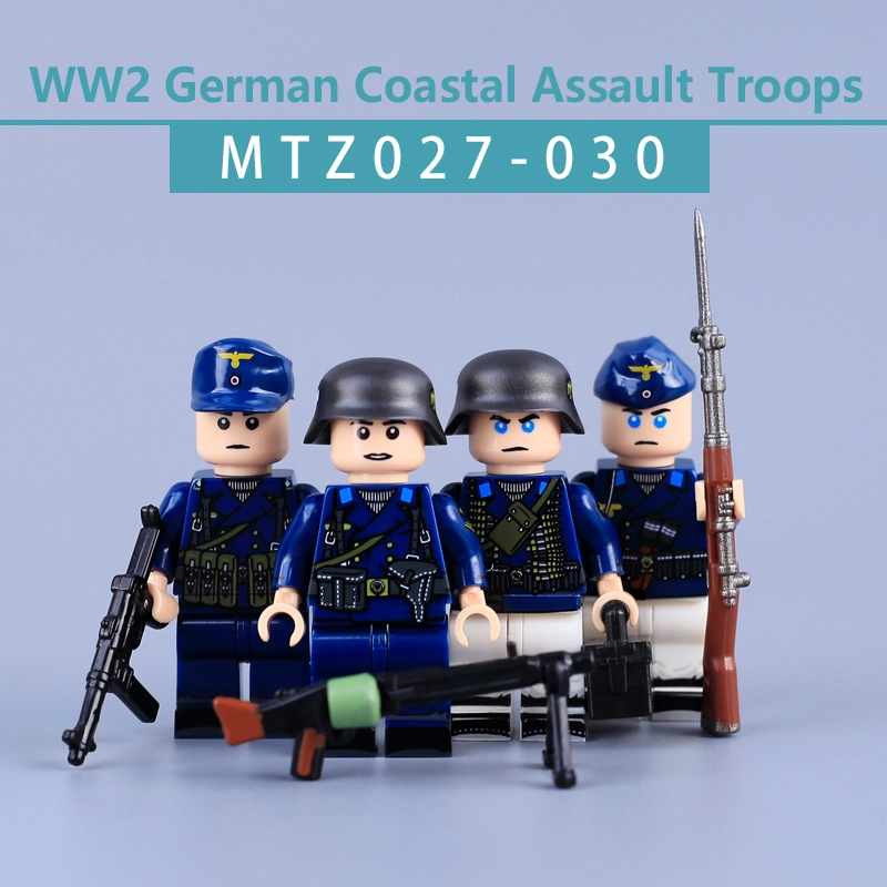 MT48-51 Coastal Artillery WW2 Military Soliders Action Figures German Offical Bootsmann Küstenartillerie Building Blocks Boatswain Coastal Artillery Gifts WW1