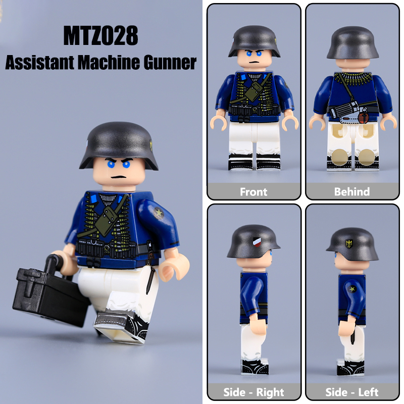 MT48-51 Coastal Artillery WW2 Military Soliders Action Figures German Offical Bootsmann Küstenartillerie Building Blocks Boatswain Coastal Artillery Gifts WW1