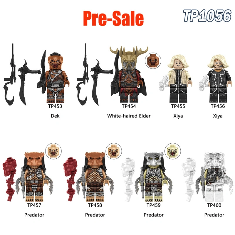 PG8254 Alien Movie Series Predator Model Building Blocks Mini Action Figures Assemble Blood Robot Collection Children Gifts Toys