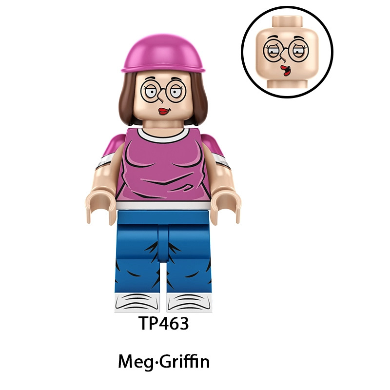 TP1057 Series Family Guy Mini Anime Frieren Action Figure Peter Griffin Building Blocks Meg Stewie Lois  Joe Children Gift Toys