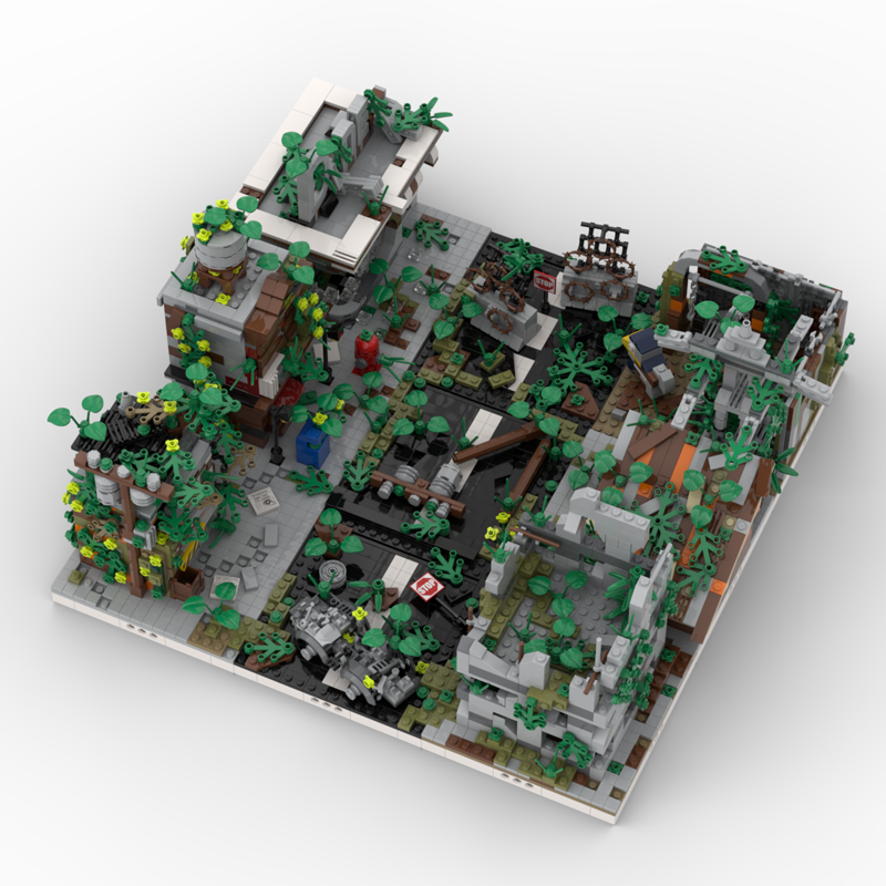 MOC City Series Medival Castle Building Blocks Village Street Flag Model Tree Map Military Knight Accessories Parts Toys Gift