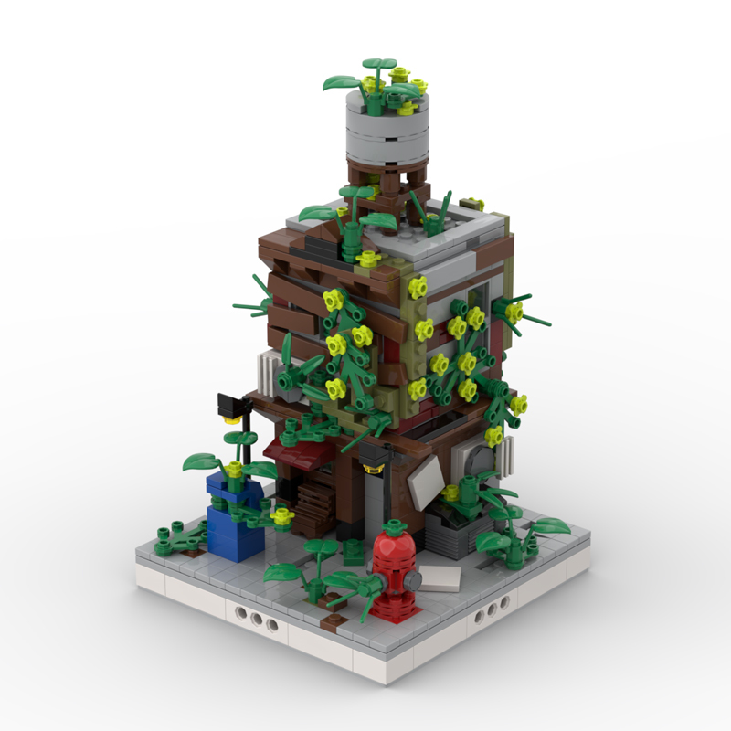 MOC City Series Medival Castle Building Blocks Village Street Flag Model Tree Map Military Knight Accessories Parts Toys Gift