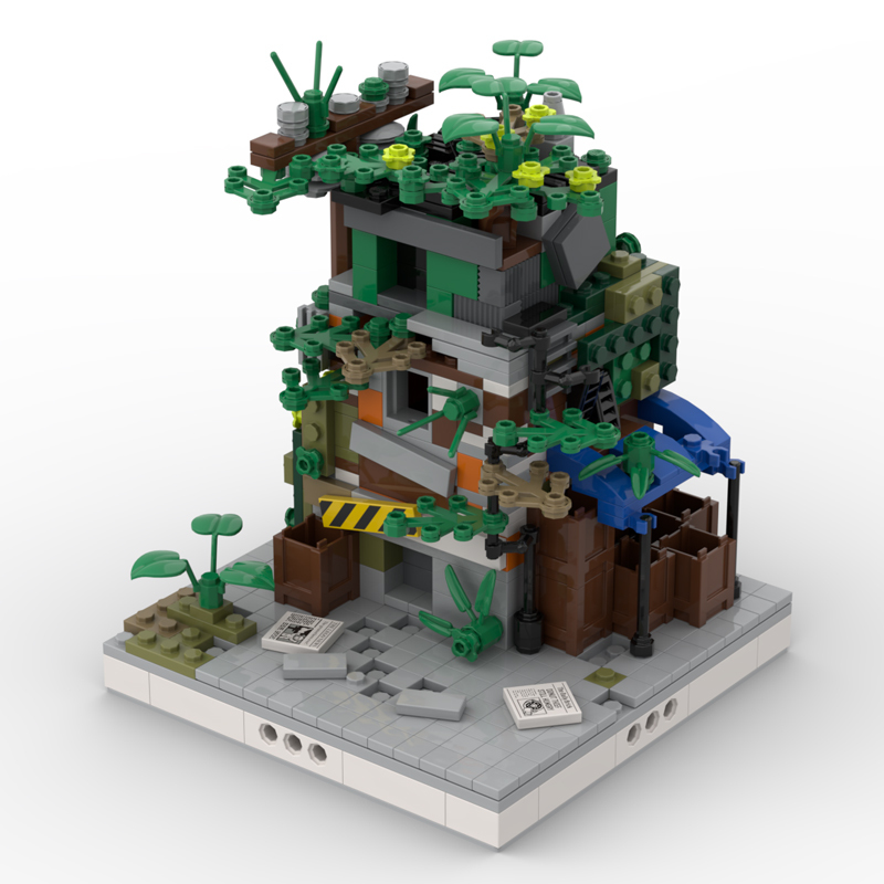 MOC City Series Medival Castle Building Blocks Village Street Flag Model Tree Map Military Knight Accessories Parts Toys Gift
