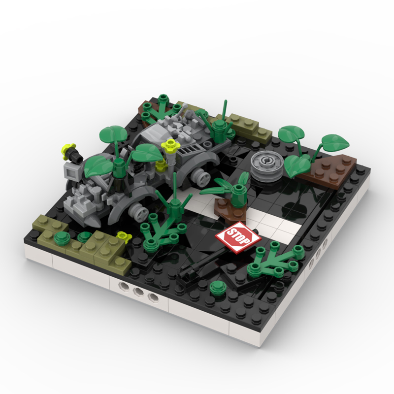 MOC City Series Medival Castle Building Blocks Village Street Flag Model Tree Map Military Knight Accessories Parts Toys Gift