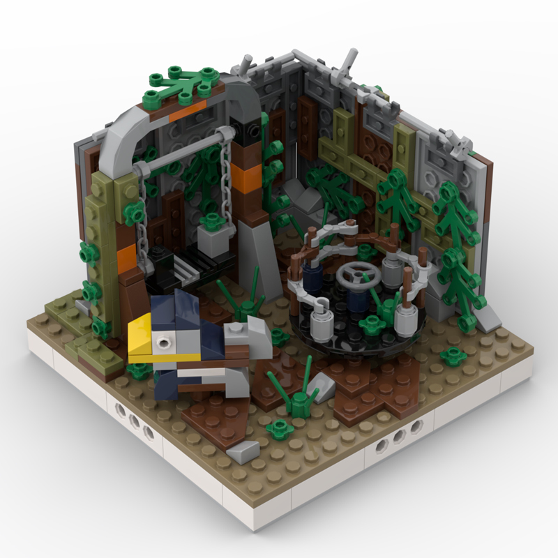 MOC City Series Medival Castle Building Blocks Village Street Flag Model Tree Map Military Knight Accessories Parts Toys Gift