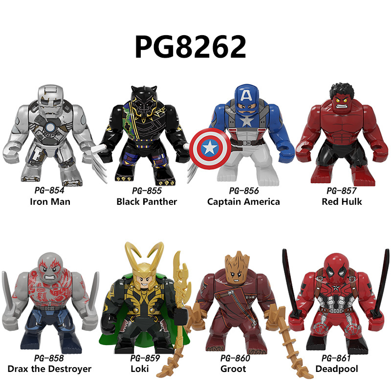 PG8261 America Marvel superhero Black Rocket Raccoon Hulk DC Comics Minifigurs Building Blocks Iron Man Captain America Action Iron Models Toys Gift