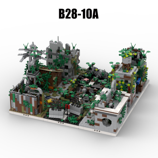 Popular City Street View Model MOC Building Block A Destroyed Big City Modular Technology Gifts Holiday Assemble Child Toys Suit