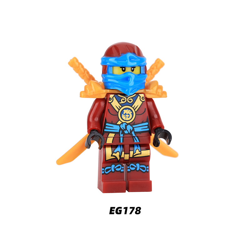  EG181-186 Phantom Ninja Game Series Weapon Minifigs Building Blocks Accessories Shield Sword Lloyd Nya Smith Compatible Toys Boys