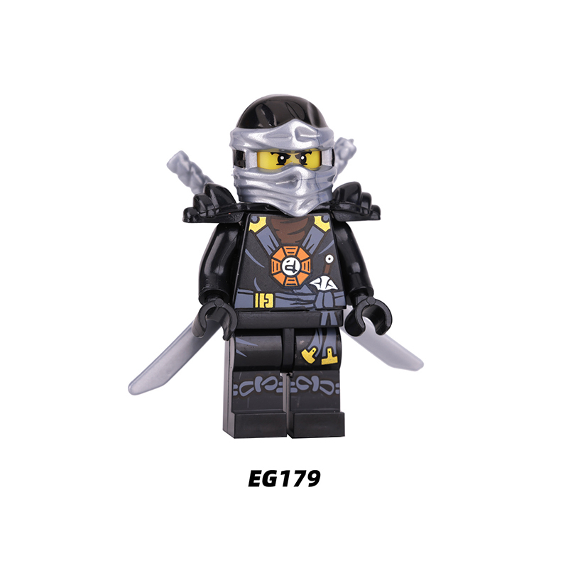  EG181-186 Phantom Ninja Game Series Weapon Minifigs Building Blocks Accessories Shield Sword Lloyd Nya Smith Compatible Toys Boys