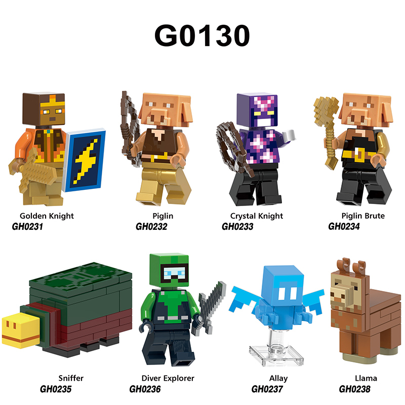 G0105 Minecraft Series Minifigures Building Blocks Zombie Villager Ninja Tamer Fox Game Accessories Brick Model Toy Gift For Kid
