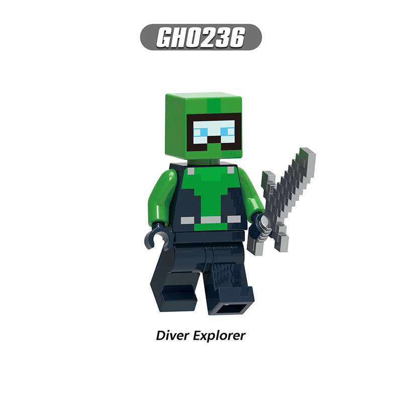 G0105 Minecraft Series Minifigures Building Blocks Zombie Villager Ninja Tamer Fox Game Accessories Brick Model Toy Gift For Kid