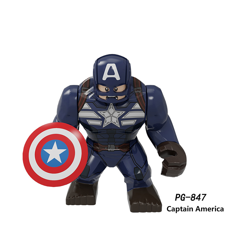 PG8260 America Marvel superhero Black Panther Hulk DC Comics Minifigurs Building Blocks Iron Patriot Captain America Action Iron Models Toys Gift