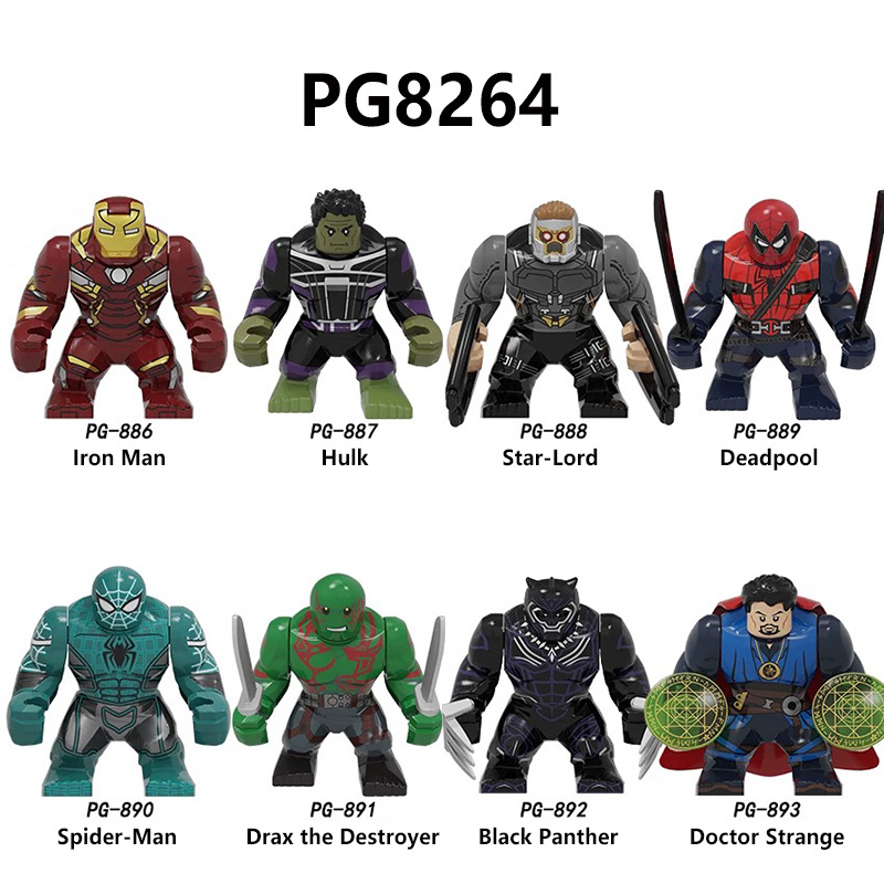 PG8263 America Marvel superhero Black Groot Red Hulk DC Comics Minifigurs Building Blocks Iron Man Captain America Action Iron Models Toys Gift