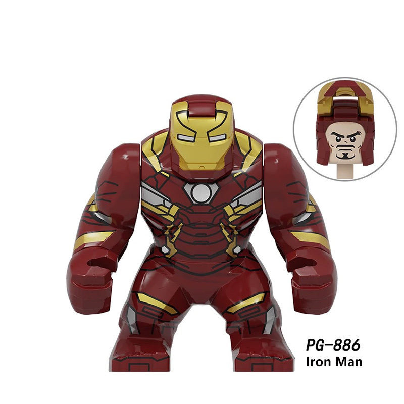 PG8263 America Marvel superhero Black Groot Red Hulk DC Comics Minifigurs Building Blocks Iron Man Captain America Action Iron Models Toys Gift