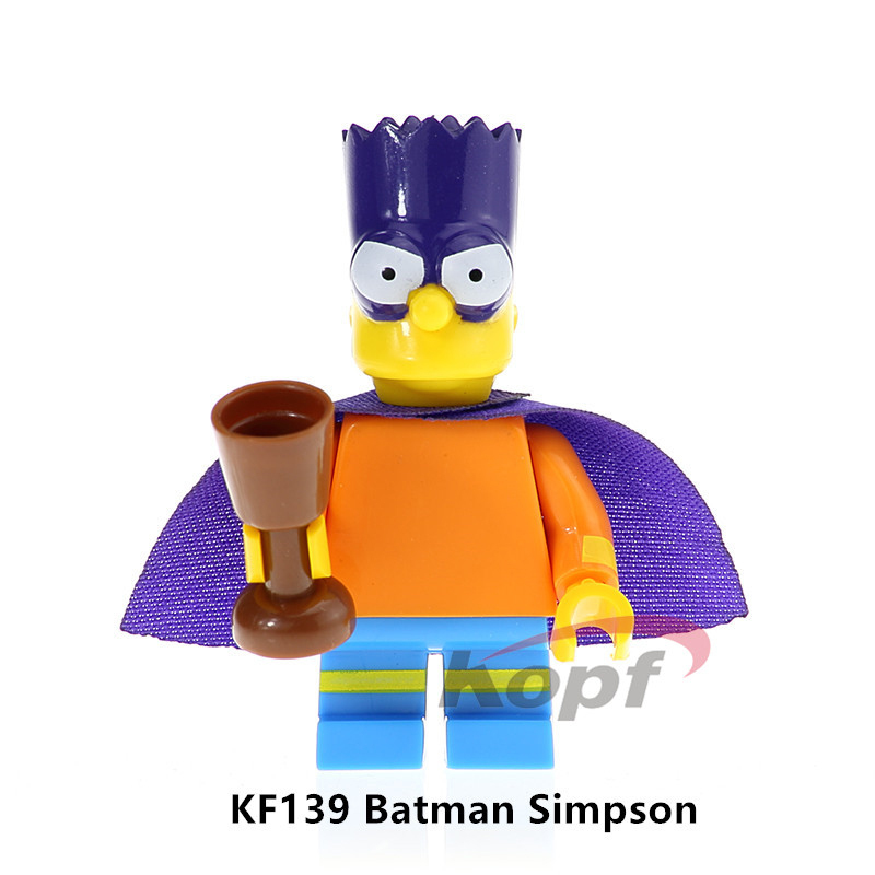 M1001 M1002 American Cartoon The Simpsons Minifigs Buildiing Blocks Marge Homer Action Figure Toys Gift Children