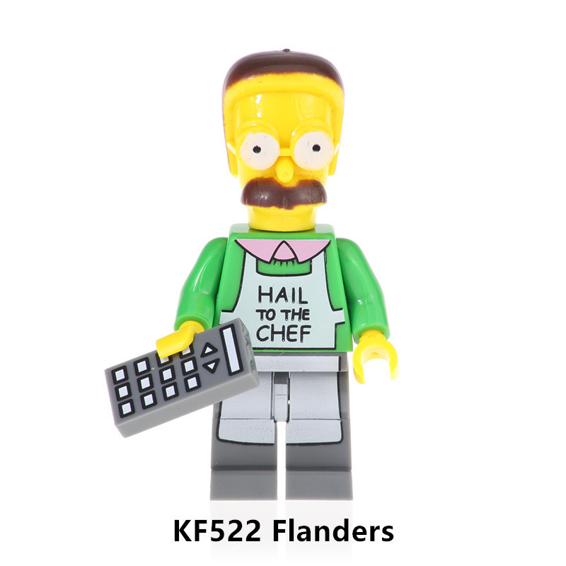 M1001 M1002 American Cartoon The Simpsons Minifigs Buildiing Blocks Marge Homer Action Figure Toys Gift Children