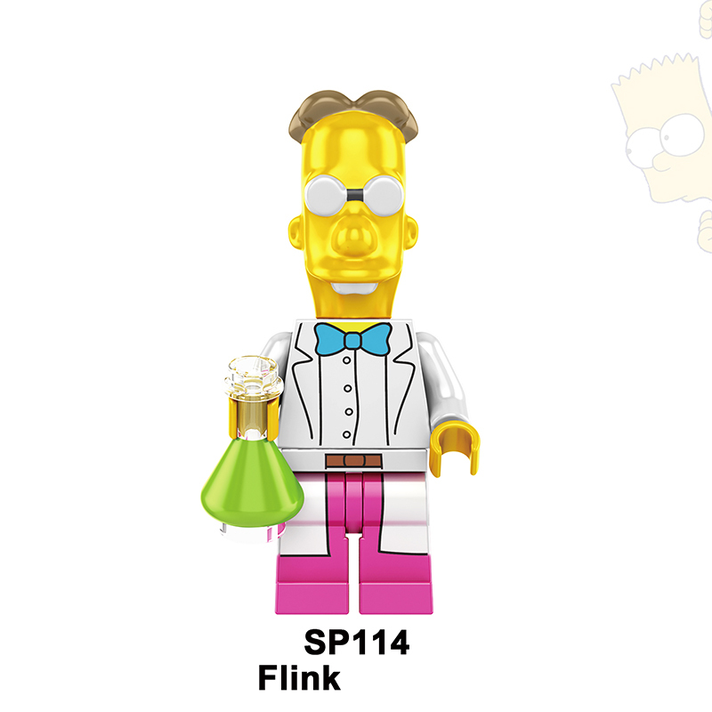 M1001 M1002 American Cartoon The Simpsons Minifigs Buildiing Blocks Marge Homer Action Figure Toys Gift Children
