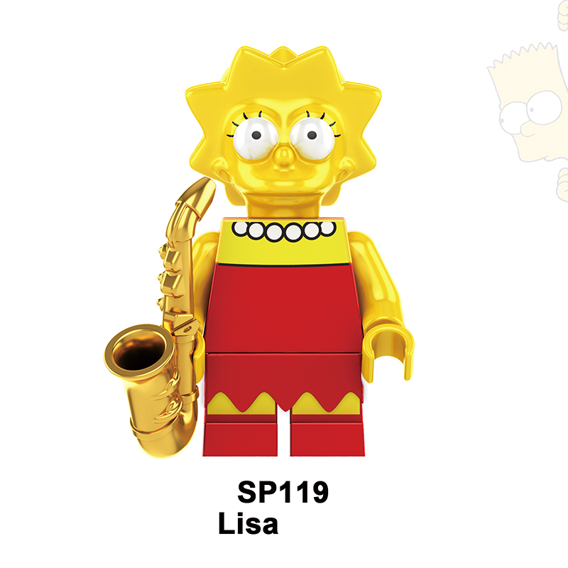 KF139 KF519-524 MOC American Cartoon The Simpsons Minifigs Buildiing Blocks Marge Homer Action Figure Toys Gift Children SP10-133