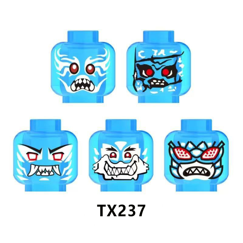 701-705 Phantom Ninja Game Series Minifigs Building Blocks Forbidden five  Accessories Shield Sword Compatible Toys Boys