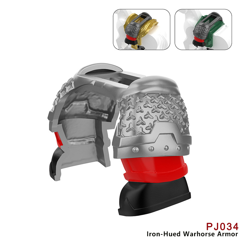 M141-143 Medieval Series Gothic War Horse Building Blocks Army Soldiers Knight Infantry Sword Shield Helmet Boy Toys