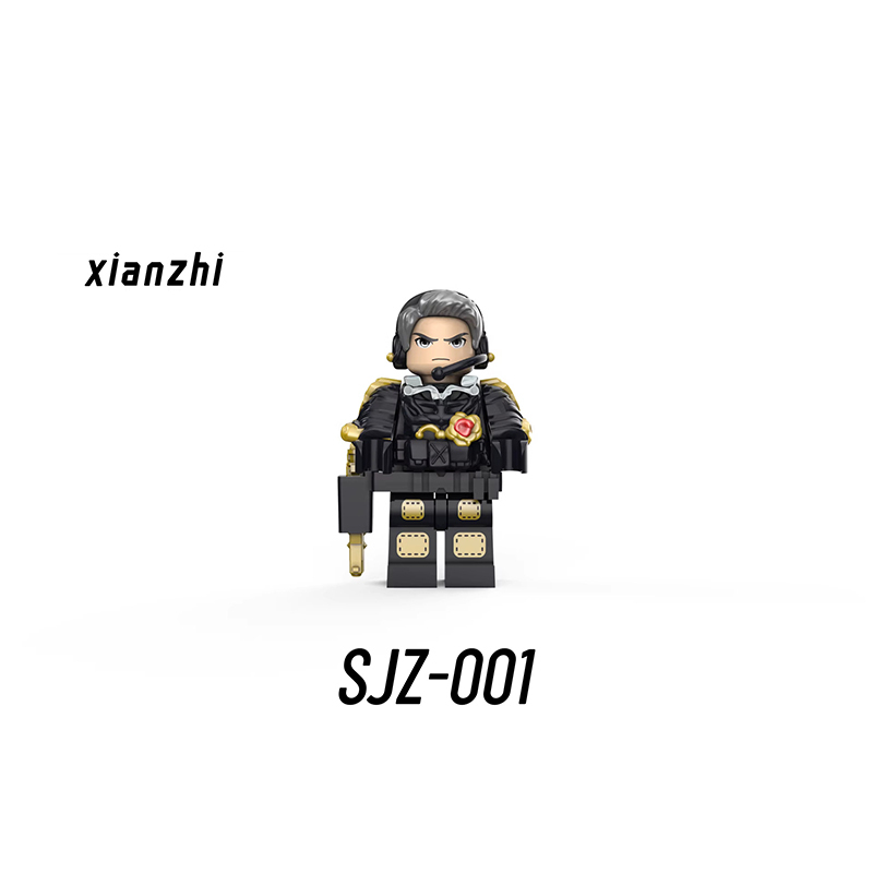 GG015 Military Series Red Wolf Minifigures Triangle Special Forces SWAT Team Minifigs Building Blocks Weapon Gun Knife Bag Accessories Toys Gift