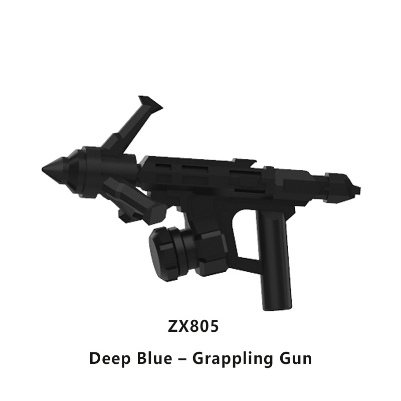 ZX82502 City MOC Military Delta Operator - Deep Blue (Desert Yellow) Army Minifigs Building Blocks Gun Heavy Weapon Gun Helmet Vest Toys Boys Gifts