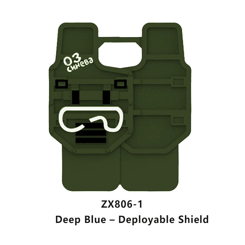ZX82502 City MOC Military Delta Operator - Deep Blue (Desert Yellow) Army Minifigs Building Blocks Gun Heavy Weapon Gun Helmet Vest Toys Boys Gifts