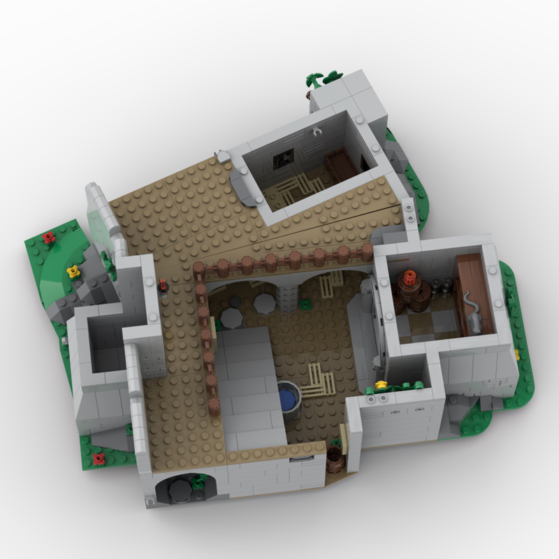 MOC Medieval Lion Knight Castle Building Blocks Military Kingdom Fortress Wall Tower Soldier Retro Defense DIY Bricks Toys Gifts
