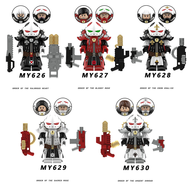 MY626-630 British Game Ultramarines Warhammer Order Of The Valorous H Minifigs Building Blocks Seraphim Geminae Toys Gift Boy Compatible