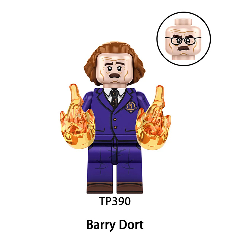 TP1048 Netflix US TV Series Wednesday Addams Minifigs Building Blocks Barry Dort Mini Action Figure Character Accessories Toys Gifts Kids