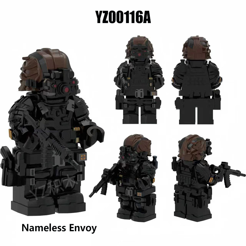 Modern Military Army Soldier Minifigure Tactical Special Forces Gun Weapon Building Blocks Toy Gift for Kids Compatible LT01