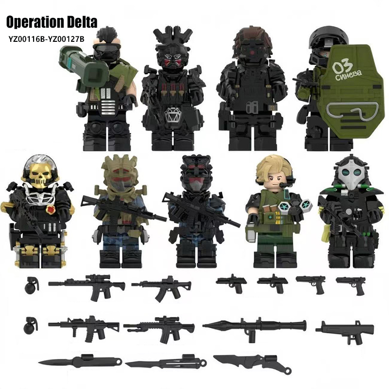 【新品】ATTACK FORCE ミニカー 11台セット ミリタリー Delta Ops Special Forces Minifigs Military Building Blocks Toy