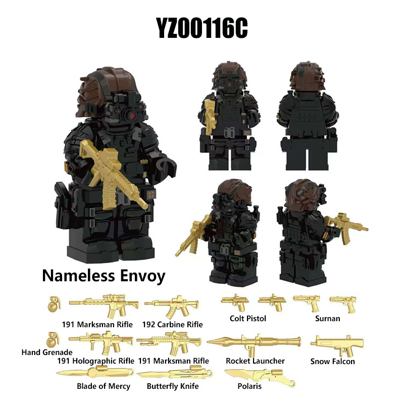 Delta Ops Special Forces Military Minifigs Building Blocks Tactical Soldier Team Weapons Gear Model Toy Gift for Kids Collectors YZ00116-YZ00123 YZ00127