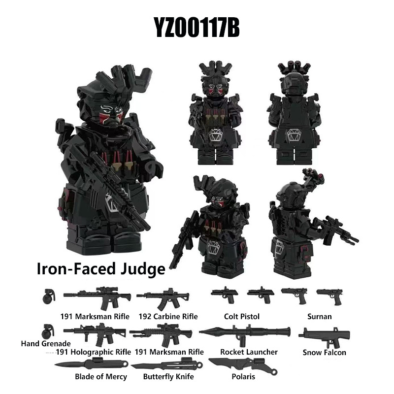 Modern Military Army Soldier Minifigure Tactical Special Forces Gun Weapon Building Blocks Toy Gift for Kids Compatible LT01