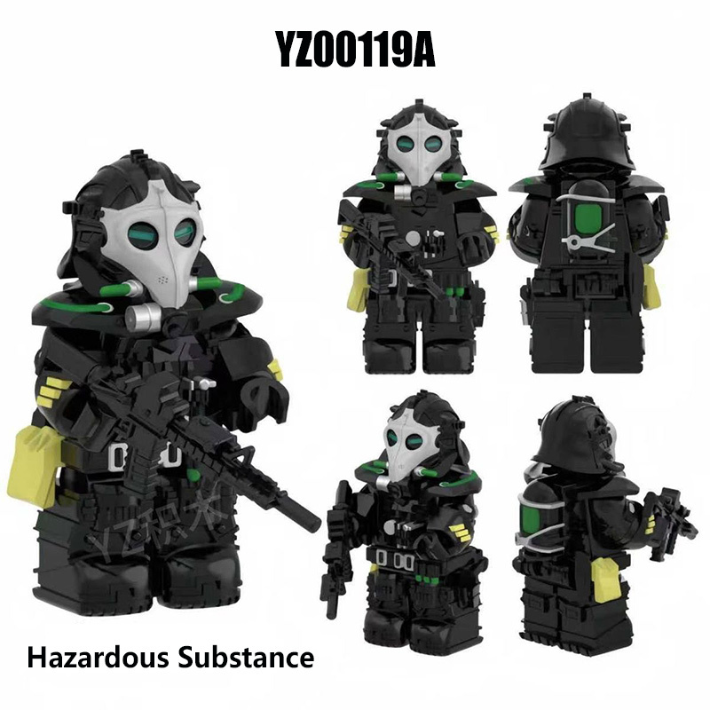 Modern Military Army Soldier Minifigure Tactical Special Forces Gun Weapon Building Blocks Toy Gift for Kids Compatible LT01